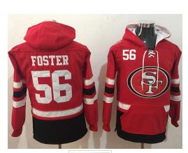 Nike San Francisco 49ers #56 Reuben Foster Red Black Name & Number Pullover NFL Hoodie