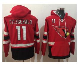 Nike Arizona Cardinals #11 Larry Fitzgerald Red Black Name & Number Pullover NFL Hoodie