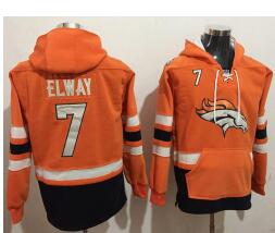 Nike Denver Broncos #7 John Elway Orange Navy Blue Name & Number Pullover NFL Hoodie