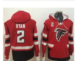 Nike Atlanta Falcons #2 Matt Ryan Red Black Name & Number Pullover NFL Hoodie