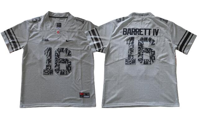 2017 New Ohio State Buckeyes Gridiron Gray Camo Fashion Stitched Jersey 16 Barrett IV Jersey 2017 New Ohio State Buckeyes Gridiron Gray Camo Fashion Stitched Jersey 16 Barrett IV Jersey