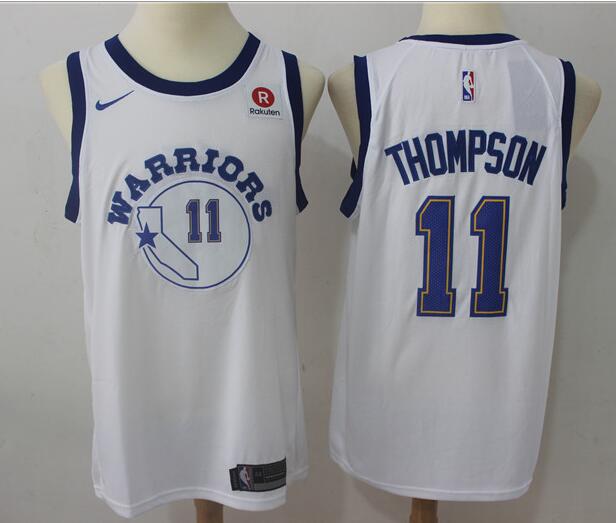 NWT Golden State Warriors 11 Klay Thompson Basketball White Jersey