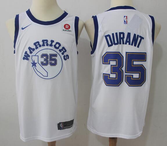 NWT Golden State Warriors  35 Kevin Durant  Basketball White Jersey