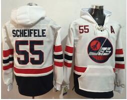 Jets #55 Mark Scheifele White Name & Number Pullover NHL Hoodie