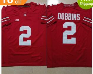 Mens #2 J.K. Dobbins Ohio State Buckeyes College Stitched Jerseys Red Mens #2 J.K. Dobbins Ohio State Buckeyes College Stitched Jerseys Red
