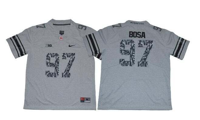 2017-2018 New Ohio State Buckeyes 97 Joey Bosa red mens College ncaa Football Jersey Gray