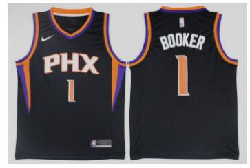 Men's Phoenix Suns Booker New Nike Black Road Replica Jersey