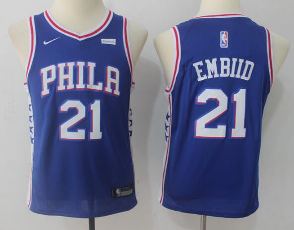 Nike New Youth  kid's  #21 joel embiid basketball jerseys Stitched