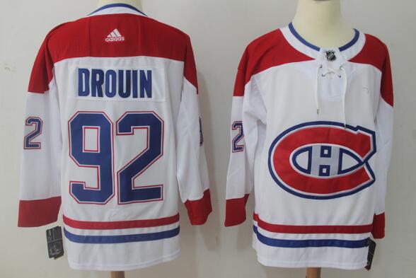 Men Adidas Logo Montreal Canadiens Jonathan Drouin 92# Hockey Jersey