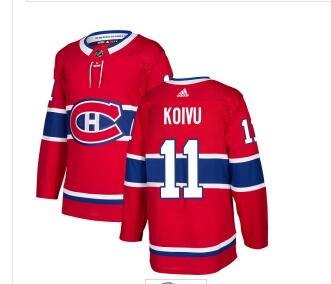 Adidas Canadiens #11 Saku Koivu Red Home Authentic Stitched NHL Jersey