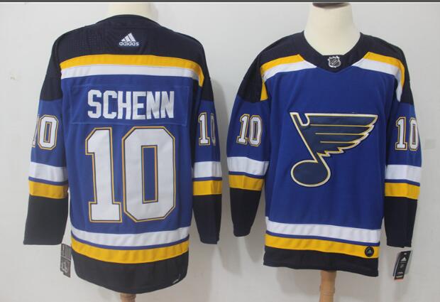 Men's Adidas St. Louis Blues #10 Brayden Schenn Blue Home  Stitched NHL Jersey