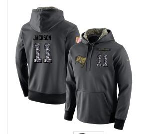 NFL Men's Nike Tampa Bay Buccaneers #11 DeSean Jackson Stitched Black Anthracite Salute to Service Player Performance Hoodie