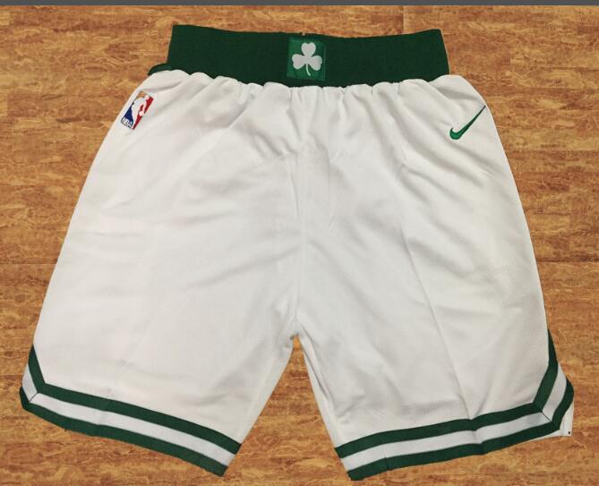 Nike Men's Boston Celtics Basketball Shorts White Stitched