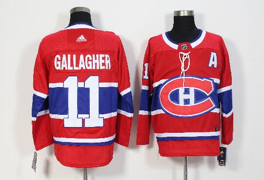 Adidas Canadiens #11 Brendan Gallagher Red Home Authentic Stitched NHL Jersey