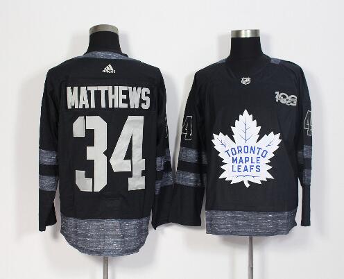 Men's Toronto Maple Leafs 100TH Anniverysary #34 Auston Matthews  adidas Hockey Stitched NHL Jersey