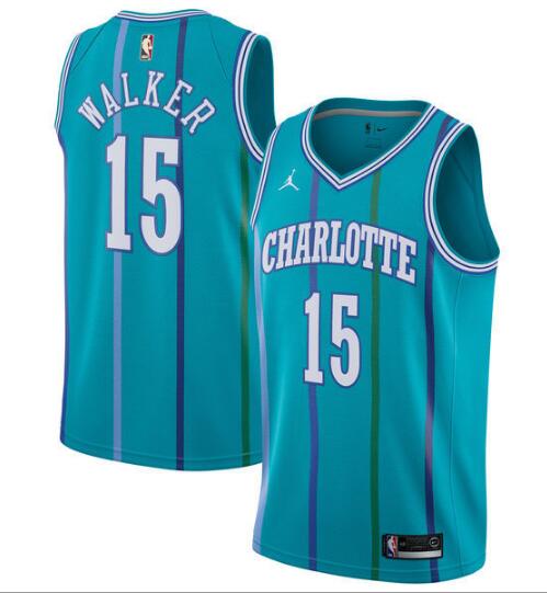 New Charlotte Hornets #15 Kemba Walker Basketball Jersey Green