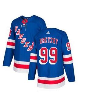 Adidas Rangers #99 Wayne Gretzky Royal Blue Home Authentic Stitched NHL Jersey