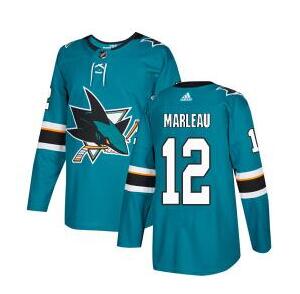 Adidas Sharks #12 Patrick Marleau Teal Home Authentic Stitched NHL Jersey