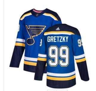 Men's Adidas St. Louis Blues #99 Wayne Gretzky Blue Home Authentic Stitched NHL Jersey