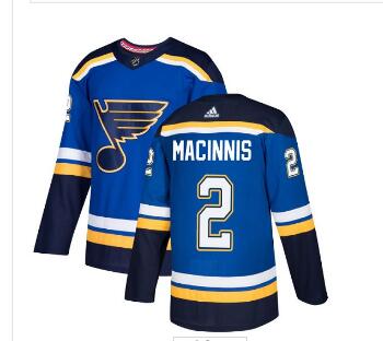 Men's Adidas St. Louis Blues #2 Al MacInnis Blue Home  Stitched NHL Jersey