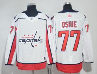 Adidas Capitals #77 T.J Oshie White Home  Stitched NHL Jersey