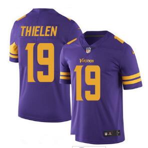 Youth Minnesota Vikings #19 Adam Thielen Purple 2016 Color Rush Stitched NFL Nike Limited Jersey