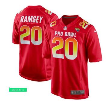 Men's AFC Jalen Ramsey Nike Red 2018 Pro Bowl Game Jersey