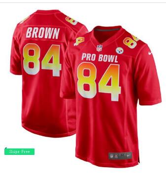 Men's AFC Antonio Brown Nike Red 2018 Pro Bowl Game Jersey