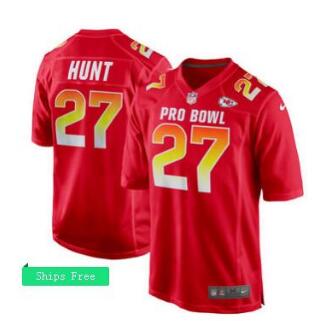 Men's AFC Kareem Hunt Nike Red 2018 Pro Bowl Game Jersey