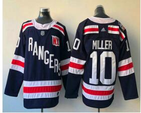 Men's New York Rangers #10 J. T. Miller Royal Blue 2018 Winter Classic Stitched NHL Hockey Jersey