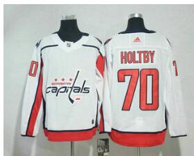 Men's Washington Capitals #70 Braden Holtby White 2017-2018 Hockey Stitched NHL Jersey