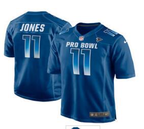 Men's Atlanta Falcons #11 Julio Jones Navy Blue 2018 Pro Bowl Stitched NFL Nike Game Jersey