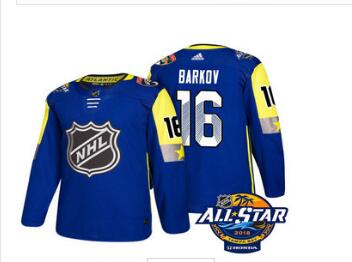 Men's Florida Panthers #16 Aleksander Barkov Blue 2018 NHL All-Star Stitched Ice Hockey Jersey