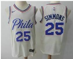 Men's Philadelphia 76ers #25 Ben Simmons Cream Nike City Edition Swingman Jersey