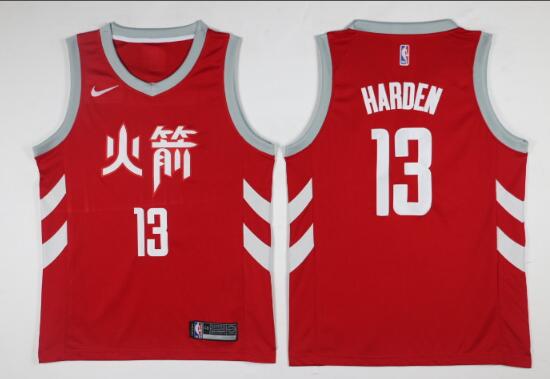 2018 New Mens  City Style Nike 13 James Harden red Jersey