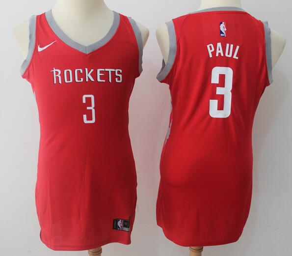 Nike Womens Houston Rockets 3# Chris Paul Swingman Basketball Jersey