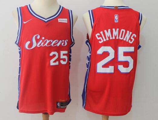 Men Nike Philadelphia 76ers 25 Ben Simmons Re Stitched Logo