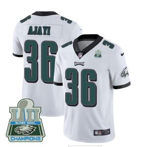 Nike Eagles #36 Jay Ajayi White Super Bowl LII Champions Men's Stitched NFL Vapor Untouchable Limited Jersey