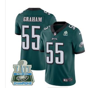 Nike Eagles #55 Brandon Graham Midnight Green Team Color Super Bowl LII Champions Men's Stitched NFL Vapor Untouchable Limited Jersey