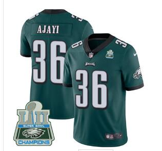 Nike Eagles #36 Jay Ajayi Midnight Green Team Color Super Bowl LII Champions Men's Stitched NFL Vapor Untouchable Limited Jersey