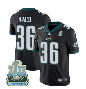 Nike Eagles #36 Jay Ajayi Black Alternate Super Bowl LII Champions Men's Stitched NFL Vapor Untouchable Limited Jersey