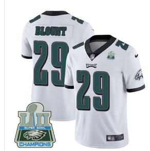 Nike Eagles #29 LeGarrette Blount White Super Bowl LII Champions Men's Stitched NFL Vapor Untouchable Limited Jersey