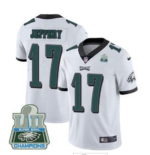 Nike Eagles #17 Alshon Jeffery White Super Bowl LII Champions Men's Stitched NFL Vapor Untouchable Limited Jersey