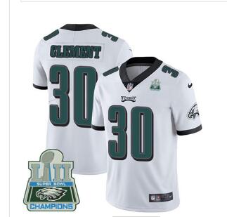 Nike Eagles #30 Corey Clement White Super Bowl LII Champions Men's Stitched NFL Vapor Untouchable Limited Jersey