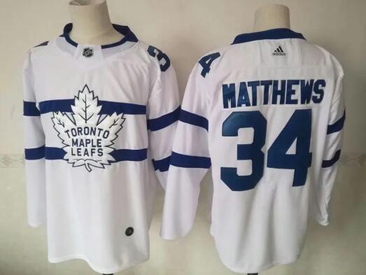 Adidas Toronto Maple Leafs #34 Auston Matthews White Authentic 2018 Stadium Series Stitched NHL Jersey