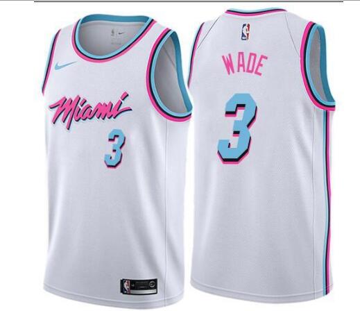 2018 New #3 Dwyane Wade Men's City Edition Basketball Jersey