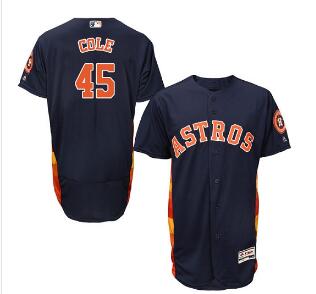 Houston Astros #45 Gerrit Cole Navy Blue Flexbase Authentic Collection Stitched MLB Jersey