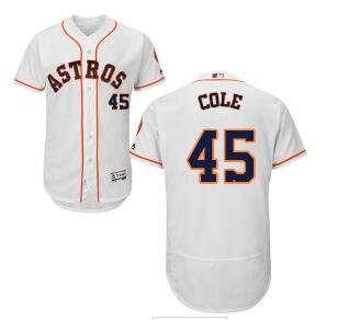 Houston Astros #45 Gerrit Cole White Flexbase Authentic Collection Stitched MLB Jersey