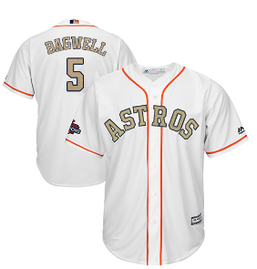 Houston Astros #5 Jeff Bagwell White 2018 Gold Program Cool Base Stitched MLB Jersey