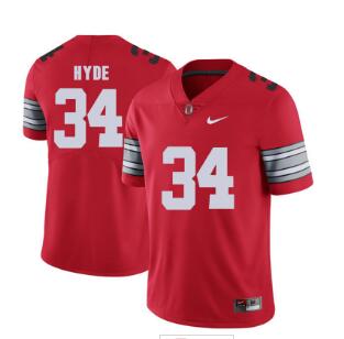 Ohio State Buckeyes 34 Carlos Hyde Red 2018 Spring Game College Football Limited Jersey